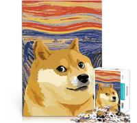 Jigsaw Puzzles 1000 Pieces for teenagers Shiba Inu Funny Meme Hands-on-Spiel Wanddekoration Einzigartige Geburtstags- und Weihnachtsgeschenke38x26cm