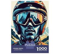 Jigsaw Puzzles 1000 Pieces for Teenagers Skier Portrait with Mountain Reflection Jigsaws for Adults Toy Wall Decor Analysis And Logic Help The Brain Exercise 70x50cm/1000pcs
