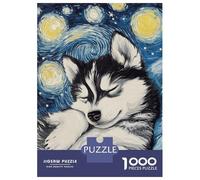 Jigsaw Puzzles 1000 Pieces for Teenagers Sleek Husky Dreams Jigsaws for Adults Fun Games Perfect Decoration Unique Birthday And Gifts 38x26cm/1000pcs