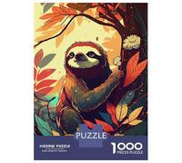 Jigsaw Puzzles 1000 Pieces for Teenagers Sloth Forest Puzzle for Adults Brain Teaser Game Stress Reliever for Birthday, Chrismas 52x38cm/1000pcs
