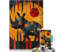 Jigsaw Puzzles 1000 Pieces for teenagers Smol Rhino being Adorable Denkspiel Wanddekoration Einzigartige Geburtstags- und Weihnachtsgeschenke38x26cm