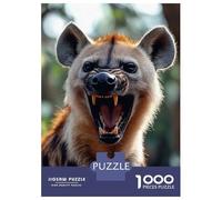 Jigsaw Puzzles 1000 Pieces for Teenagers Snarling Hyena Portrait Jigsaws for Adults Relax Games Staycation Kill Time Help The Brain Exercise 70x50cm/1000pcs