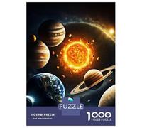 Jigsaw Puzzles 1000 Pieces for Teenagers Solar System Painting Jigsaw for Adults Toy Wall Decor Precision Cutting Stress Reduction Gifts 70x50cm/1000pcs
