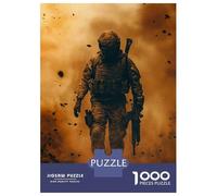 Jigsaw Puzzles 1000 Pieces for Teenagers Soldier in Dust Cloud Jigsaw for Adults Toy Wall Decor Precision Cutting Stress Reduction Gifts 38x26cm/1000pcs