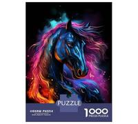 Jigsaw Puzzles 1000 Pieces for Teenagers Space Horse Galaxy Puzzle for Adults Brain Teaser Game Stress Reliever for Birthday, Chrismas 52x38cm/1000pcs