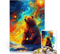 Jigsaw Puzzles 1000 Pieces for teenagers Starry Bear Dekomprimierendes intellektuelles Lernspielzeug Eltern-Kind-Interaktion52x38cm