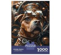 Jigsaw Puzzles 1000 Pieces for Teenagers Steampunk Dog Terrier Adult Jigsaw Puzzle Fun Games Improve Memory Help The Brain Exercise 70x50cm/1000pcs