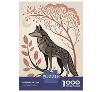 Jigsaw Puzzles 1000 Pieces for Teenagers Stylized Wolf on A Branch Jigsaws for Adults Toy Wall Decor Analysis And Logic Help The Brain Exercise 70x50cm/1000pcs