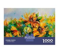 Jigsaw Puzzles 1000 Pieces for Teenagers Sunflowers Puzzles for Adults DIY Toys Precision Cutting Help The Brain Exercise 52x38cm/1000pcs