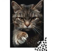 Jigsaw Puzzles 1000 Pieces for Teenagers Tabby Cat Paw Close-up Adult Jigsaw Hands-on Game But Fun And Humorous Stress Reduction Gifts 70x50cm/1000pcs