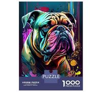 Jigsaw Puzzles 1000 Pieces for Teenagers The Gently Bulldog Adult Jigsaw Hands-on Game Presents for Women for Birthday, Chrismas 70x50cm/1000pcs