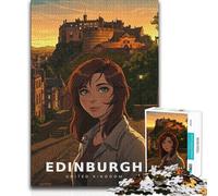 Jigsaw Puzzles 1000 Pieces for Teenagers The Highland Fortress in Fading Light Learning Educational Birthday Gifts for And 14 Years And over (size 38x52cm)
