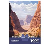 Jigsaw Puzzles 1000 Pieces for Teenagers The Wadi Rum Trail, Jordan Puzzles for Adults Relaxing Games Stress Reliever Help The Brain Exercise 52x38cm/1000pcs
