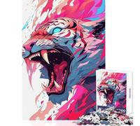 Jigsaw Puzzles 1000 Pieces for Teenagers Tiger Beast Unleashed Hands-on Game Birthday Present Toy Wall Decor Difficult And Challenge (50x75cm)