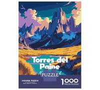 Jigsaw Puzzles 1000 Pieces for Teenagers Torres Del Paine National Park Puzzles for Adults Relaxing Games Stress Reliever Help The Brain Exercise 38x26cm/1000pcs