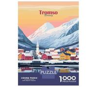 Jigsaw Puzzles 1000 Pieces for Teenagers Tromso Norway Landscape Puzzle for Adults Fun Games Enhance Memory Unique Birthday And Gifts 52x38cm/1000pcs