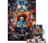 Jigsaw Puzzles 1000 Pieces for Teenagers Ultimate Gamer Poster Puzzle for Adults Brain Teaser Game Birthday Present Stress Reduction Gifts (Size 38x52cm)