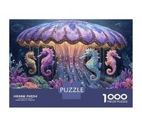 Jigsaw Puzzles 1000 Pieces for Teenagers Underwater Jellyfish Carousel Adult Jigsaw Puzzle Relax Games Analysis And Logic Unique Birthday And Gifts 70x50cm/1000pcs