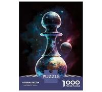 Jigsaw Puzzles 1000 Pieces for Teenagers Universe of Chess Adult Jigsaw Puzzle Fun Games Improve Memory Help The Brain Exercise 52x38cm/1000pcs