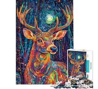 Jigsaw Puzzles 1000 Pieces for Teenagers Vibrant Deer Artistry Jigsaw 1000 Piece Relaxing Games Gifts Birthday Analysis And Logic (Size 38x26cm)