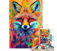 Jigsaw Puzzles 1000 Pieces for Teenagers Vibrant Fox Artwork Jigsaw 1000 Piece Relaxing Games Gifts Birthday Analysis And Logic (Size 38x52cm)