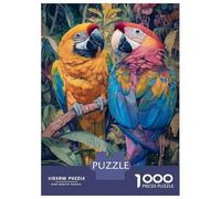 Jigsaw Puzzles 1000 Pieces for Teenagers Vibrant Parrots in Jungle-2 Adult Jigsaw Hands-on Game Presents for Women for Birthday, Chrismas 38x26cm/1000pcs