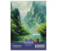 Jigsaw Puzzles 1000 Pieces for Teenagers Vietnam River Journey Jigsaw for Adults Toy Wall Decor Precision Cutting Stress Reduction Gifts 52x38cm/1000pcs