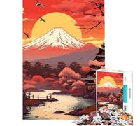 Jigsaw Puzzles 1000 Pieces for Teenagers Vintage Japan Landscapes Learning Educational Toys Educational Games Wall Decoration Birthday Gifts (Size 50x75cm)