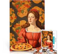 Jigsaw Puzzles 1000 Pieces for teenagers Vintage Pizza Mistress Schwierig Schwer Die Liebe zwischen Paaren stärken38x26cm