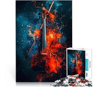 Jigsaw Puzzles 1000 Pieces for teenagers Violin in Splatter Lernspiele Heimdekoration Wunschliste mit dem Weihnachtsmann75x50cm