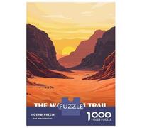 Jigsaw Puzzles 1000 Pieces for Teenagers Wadi Rum Trail, Jordan Landscape Jigsaw Puzzle Fun Games For Family Fun Deal As Gifts for The Whole Family 38x26cm/1000pcs