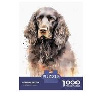 Jigsaw Puzzles 1000 Pieces for Teenagers Watercolor Irish Spaniel Puzzle for Adults Brain Teaser Game Stress Reliever for Birthday, Chrismas 38x26cm/1000pcs