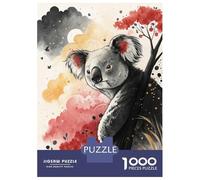 Jigsaw Puzzles 1000 Pieces for Teenagers Watercolor Koala Bear in Nature Jigsaw Puzzle Fun Games For Family Fun Deal As Gifts for The Whole Family 38x26cm/1000pcs