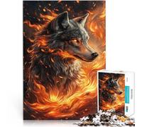 Jigsaw Puzzles 1000 Pieces for teenagers white wolf energy Herausforderndes Spiel Einzigartige Wohndekoration und Geschenke38x26cm