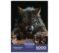Jigsaw Puzzles 1000 Pieces for Teenagers Wolf Chess Adult Jigsaw Puzzle Fun Games Improve Memory Help The Brain Exercise 38x26cm/1000pcs