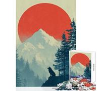 Jigsaw Puzzles 1000 Pieces for Teenagers Wolf Silhouette Mountain Landscape Artr Educational Toy Birthday Gifts Educational Games Help The Brain Exercise size 50x75cm
