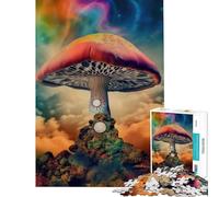 Jigsaw Puzzles 1000 Pieces for Teenagers World of Trippy Mushrooms Learning Educational Toys Hands-on Game For Family Fun Gifts Ideas (Size 50x75cm)