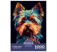 Jigsaw Puzzles 1000 Pieces for Teenagers Yorkshier Terrier Abstract Teenager Puzzles Relax Games Stress Reliever Deal As Gifts for The Whole Family 70x50cm/1000pcs