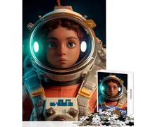 Jigsaw Puzzles 1000 Pieces for Teenagers Young Astronaut Portrait Joyful Shared Home Pastime Fun Thoughtful Selection (38x52cm)