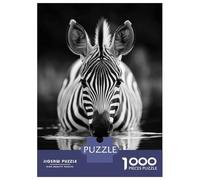 Jigsaw Puzzles 1000 Pieces for Teenagers Zebra Drinking Water Jigsaws for Adults Relaxing Games Analysis And Logic for Birthday, Chrismas 52x38cm/1000pcs