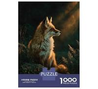 Jigsaw Puzzles 1000 Pieces Fox in Golden Light Jigsaws for Adults Hands-on Game Stress Reliever Unique Birthday And Xmas Gifts 52x38cm/1000pcs
