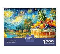 Jigsaw Puzzles 1000 Pieces Fruit Cake in Van Gogh Style Puzzles 52x38cm/1000pcs Gift For Kids Stress Reliever Family Game DIY Cardboard