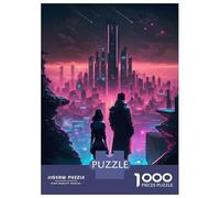 Jigsaw Puzzles 1000 Pieces Future Love Cityscape Puzzles for Adults Relaxing Games Difficult Challenge Fun at Home Activities, 52x38cm/1000pcs