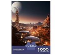Jigsaw Puzzles 1000 Pieces Futuristic City on Mars Adult Jigsaw Puzzle Brain Teaser Game Analysis And Logic Christmas Birthday Gifts 52x38cm/1000pcs