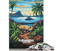 Jigsaw Puzzles 1000 Pieces Galapagos National Park Ecuador Illustration Puzzle for Adults Paperboard Puzzles Christmas Puzzle Gifts 38x26cm/1000pcs