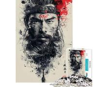 Jigsaw Puzzles 1000 Pieces Genghis Khan Dschingis Khan Historic Portrait Jigsaws for Adults Anti-Stress Toys Analysis And Logic Fun Activities at Home (Size 50x75cm)