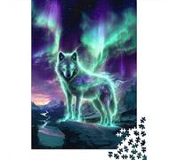 Jigsaw Puzzles 1000 Pieces Ghost Wolf Aurora Jigsaw 38x26cm/1000pcs Toy for Adults And Kids Stress Reliever Family Game DIY Cardboard