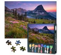 Jigsaw Puzzles 1000 Pieces Glacier National Park Puzzle Montana USA Puzzle Gift Family Hidden Lake Trail Puzzles for Adults Fun Game for Family Entertainment on Nights(50.5x70.5cm)