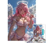 Jigsaw Puzzles 1000 Pieces Godly Angel Anime Girl Difficult And Challenge For Family Fun Toy Wall Decor for And from 14 Years And over (38X52cm)