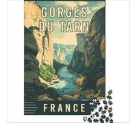Jigsaw Puzzles 1000 Pieces Gorges Du Tarn in France | Precision cutting Family Fun & Game Night gifts for friends and family 50x75cm